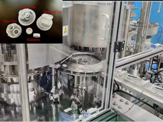 Machine d'assemblage de capuchons Euro de type mécanique pour les capuchons à double pliage pour perfusion en plastique IV avec une haute précision et un taux de produit qualifié élevé