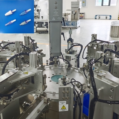 Machine d'assemblage de produits médicaux en acier inoxydable et alliage d'aluminium pour l'assemblage de connecteurs sans aiguille pour perfusion
